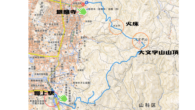 大文字山周辺地図